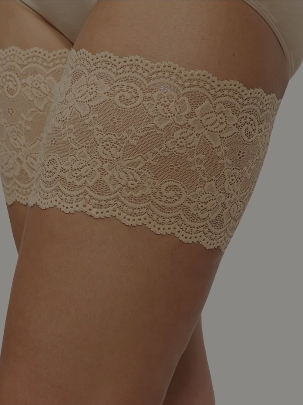 Lace Thigh Bands - Nude